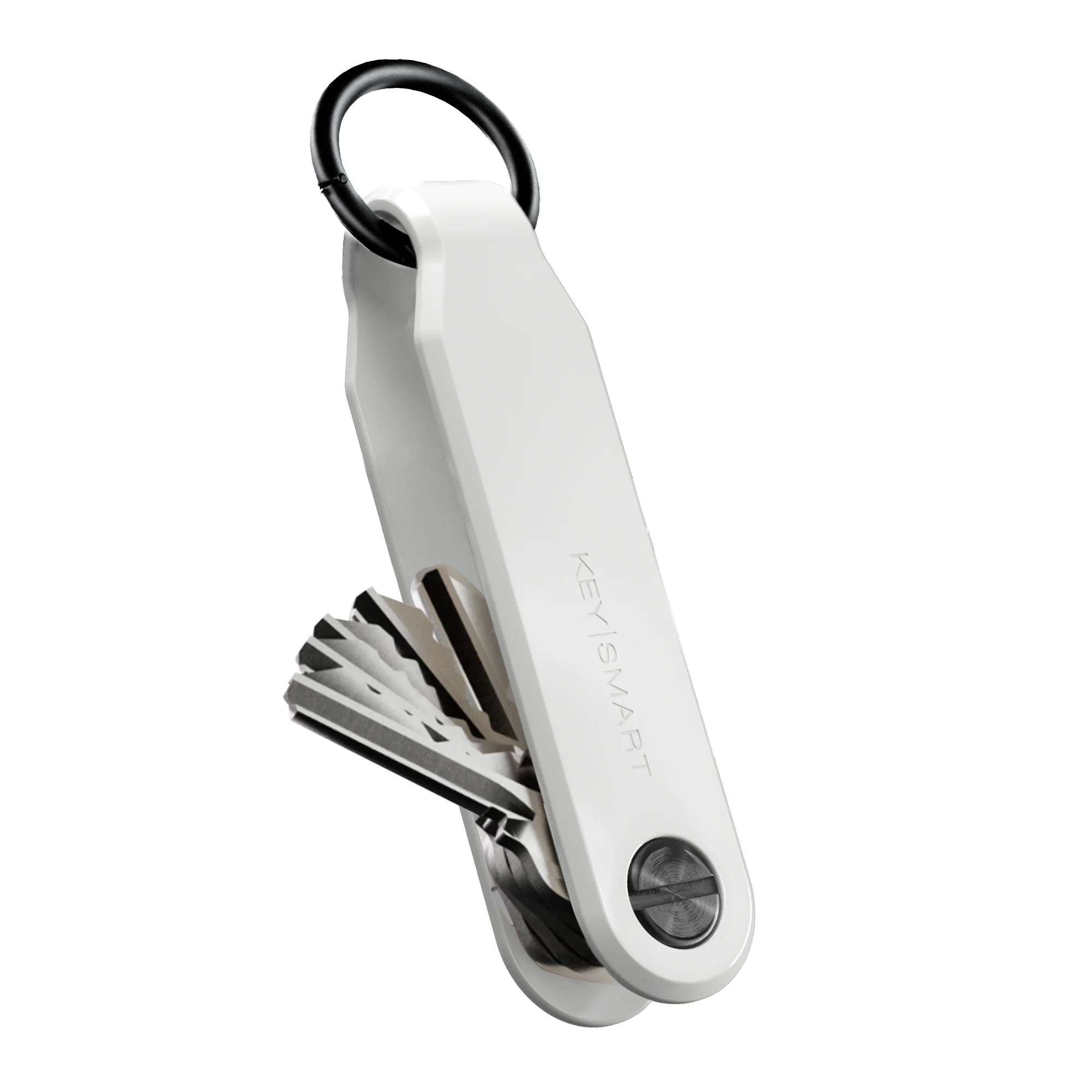 Keysmart® Loop White | Key Holder With Locking Screws | Organize Up To 5 Keys