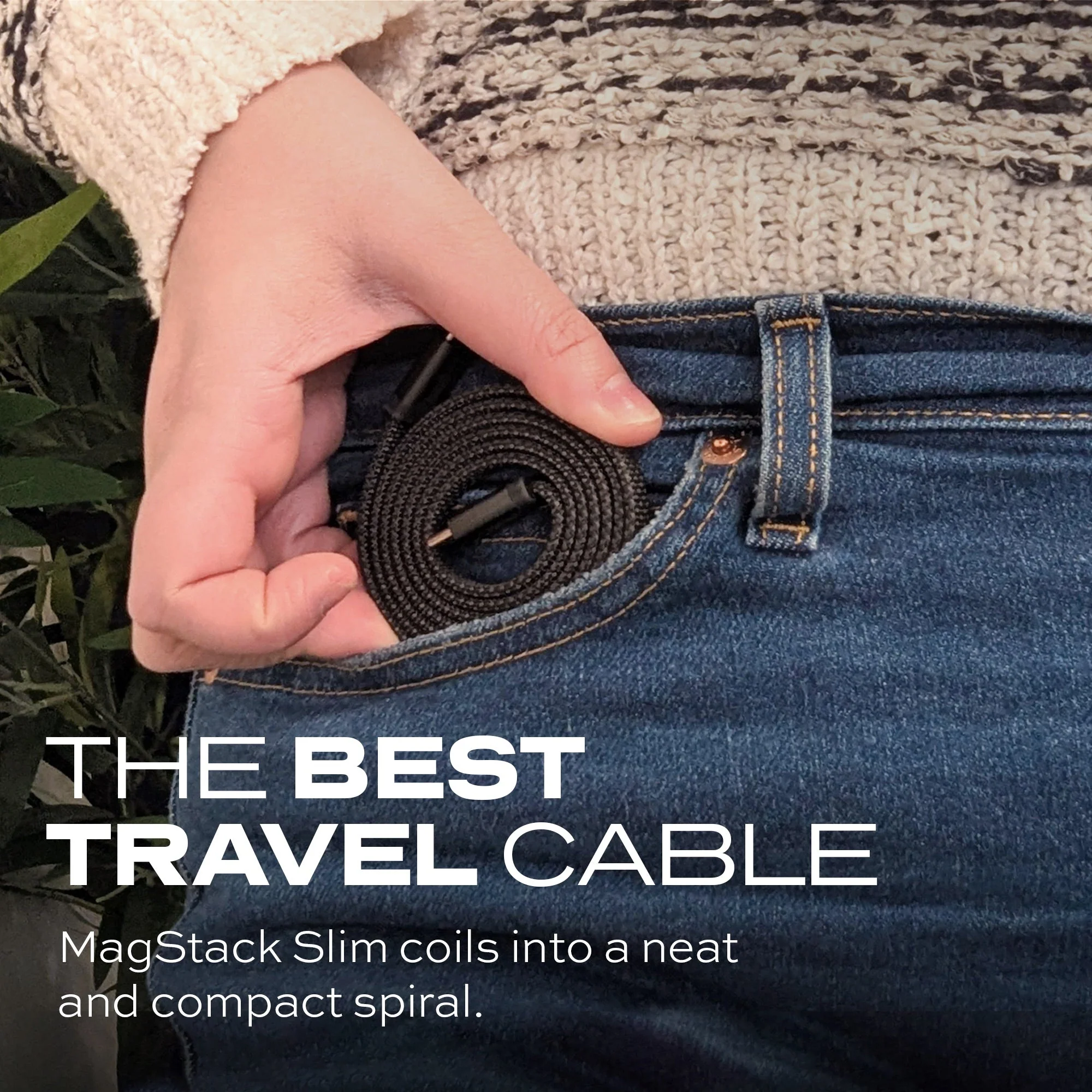 Statik® MagStack® Slim Pro | Tangle-Free Magnetic Nylon | Fast Charging Data Cable - Image 3