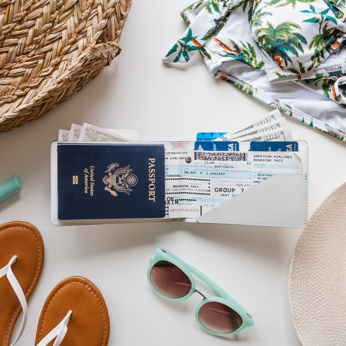 Travel Wallet: Beach Edition | TecTuff® Leather | 360° RFID Protection - Image 2
